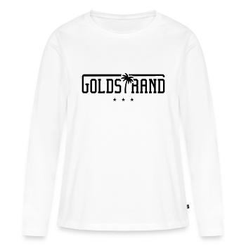 goldstrand palm - Frauen Premium Bio Langarmshirt - Weiß - Vorne - Julia (174cm)