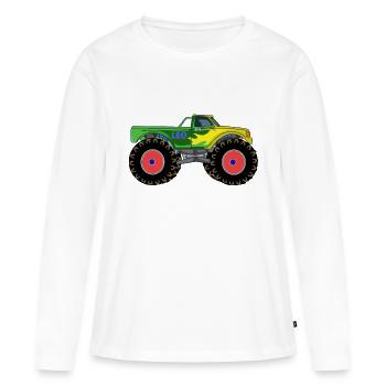 Monster truck pour garçons Leo Leonard Leopold Leon - T-shirt manches longues Premium bio Femme - blanc - Devant - Julia (174cm)