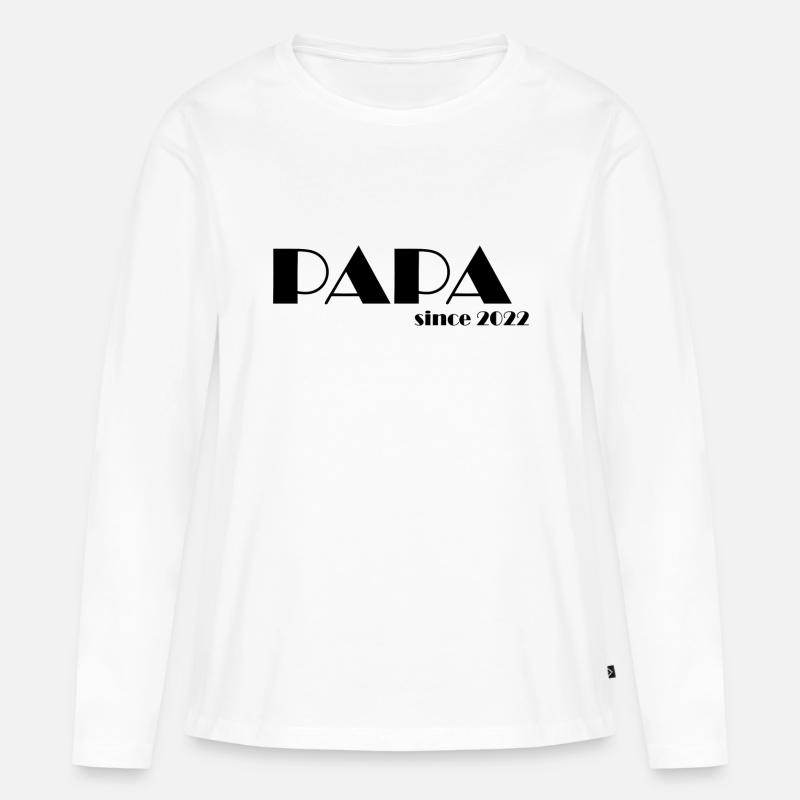 Papa 2022 s - Frauen Premium Bio Langarmshirt - Weiß
