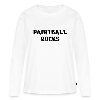 Paintball Airsoft - T-shirt manches longues Premium bio Femme - blanc - Devant - Julia (174cm)