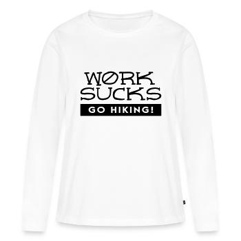 Works sucks - Frauen Premium Bio Langarmshirt - Weiß - Vorne - Julia (174cm)