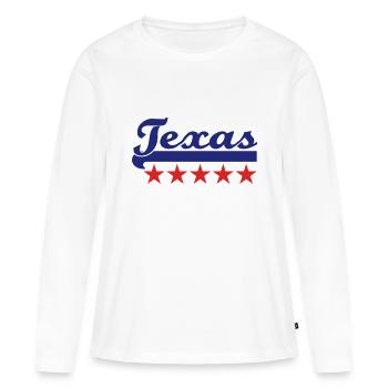 Texas - T-shirt manches longues Premium bio Femme - blanc - Devant - Julia (174cm)
