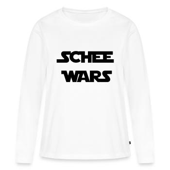 Schee Wars - Star Wars Parodie - Vector - Frauen Premium Bio Langarmshirt - Weiß - Vorne - Julia (174cm)