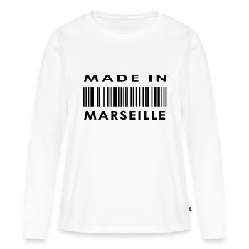 Marseille - Frauen Premium Bio Langarmshirt - Weiß - Vorne - Julia (174cm)