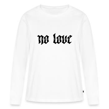 Pas de tatouage d'amour - T-shirt manches longues Premium bio Femme - blanc - Devant - Julia (174cm)