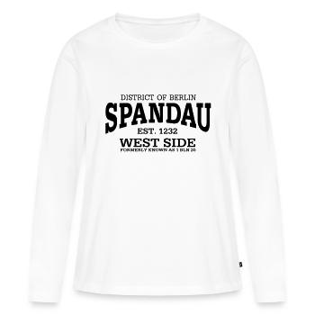 Spandau Berlin - Frauen Premium Bio Langarmshirt - Weiß - Vorne - Julia (174cm)