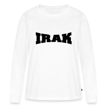 Irak logo - T-shirt manches longues Premium bio Femme - blanc - Devant - Julia (174cm)