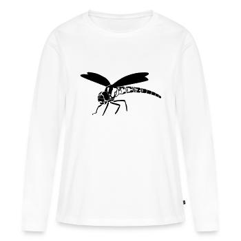 Libelle - Frauen Premium Bio Langarmshirt - Weiß - Vorne - Julia (174cm)
