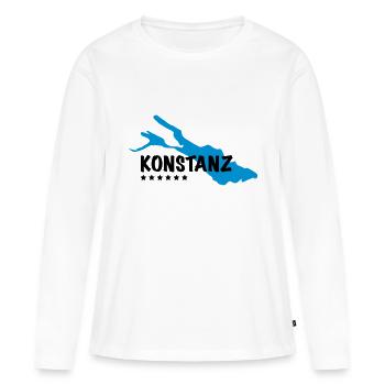 Lac de Constance - T-shirt manches longues Premium bio Femme - blanc - Devant - Julia (174cm)