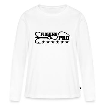 Fishing Pro - T-shirt manches longues Premium bio Femme - blanc - Devant - Julia (174cm)