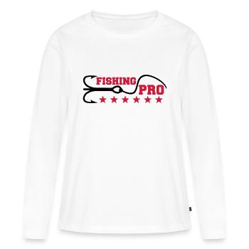 Fishing Pro - T-shirt manches longues Premium bio Femme - blanc - Devant - Julia (174cm)