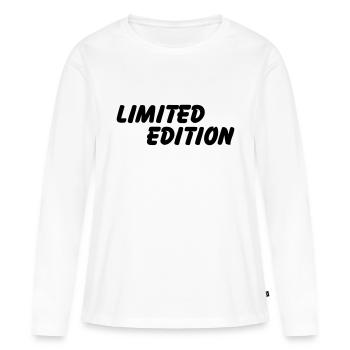 Limited Edition - T-shirt manches longues Premium bio Femme - blanc - Devant - Julia (174cm)