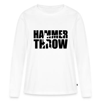 Hammer throw - Women's Premium Organic Long Sleeve Shirt - white - Front - Julia (174cm)