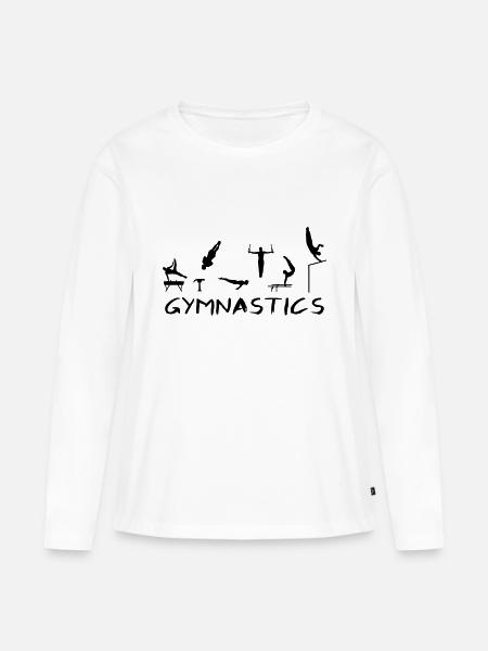 Turnen, Turner - Frauen Premium Bio Langarmshirt - Weiß