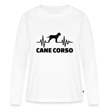 Cane Corso - T-shirt manches longues Premium bio Femme - blanc - Devant - Julia (174cm)