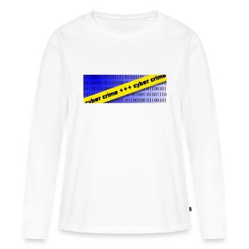 cyber crime - Frauen Premium Bio Langarmshirt - Weiß - Vorne - Julia (174cm)
