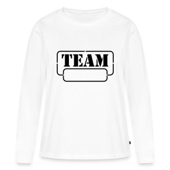 Team personalization - Women's Premium Organic Long Sleeve Shirt - white - Front - Julia (174cm)