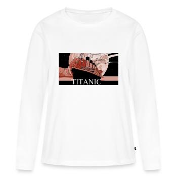 Titanic - T-shirt manches longues Premium bio Femme - blanc - Devant - Julia (174cm)