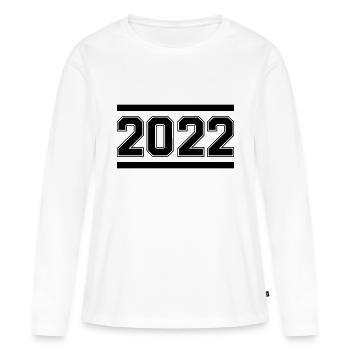 2022 - T-shirt manches longues Premium bio Femme - blanc - Devant - Julia (174cm)
