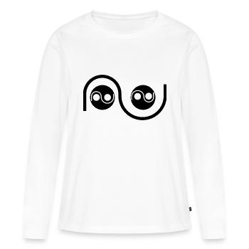 Wave - Women's Premium Organic Long Sleeve Shirt - white - Front - Julia (174cm)
