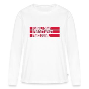 Je suis venu voir oublier - T-shirt manches longues Premium bio Femme - blanc - Devant - Julia (174cm)