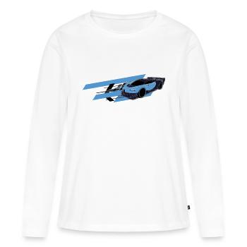 Bugat Sports Car Speed - T-shirt manches longues Premium bio Femme - blanc - Devant - Julia (174cm)