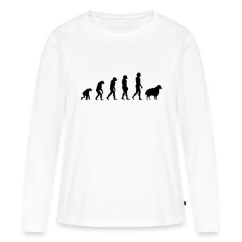 Darwin Sheep - T-shirt manches longues Premium bio Femme - blanc - Devant - Julia (174cm)