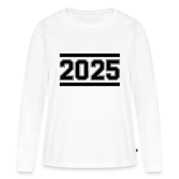 2025 - T-shirt manches longues Premium bio Femme - blanc - Devant - Julia (174cm)