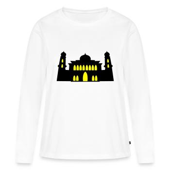 moschee silhouette - Frauen Premium Bio Langarmshirt - Weiß - Vorne - Julia (174cm)