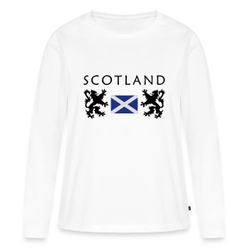 Scotland-Flag - Frauen Premium Bio Langarmshirt - Weiß - Vorne - Julia (174cm)