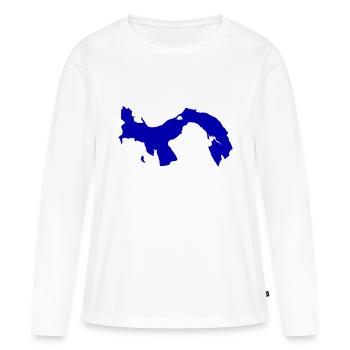 Panama - Frauen Premium Bio Langarmshirt - Weiß - Vorne - Julia (174cm)