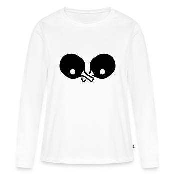 table tennis - Women's Premium Organic Long Sleeve Shirt - white - Front - Julia (174cm)