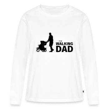 The Walking Dad - T-shirt manches longues Premium bio Femme - blanc - Devant - Julia (174cm)