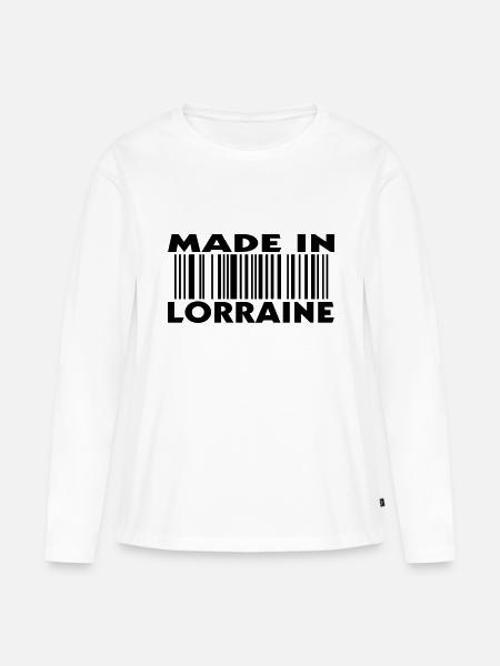 Made in LORRAINE (1c) - Women's Premium Organic Long Sleeve Shirt - white