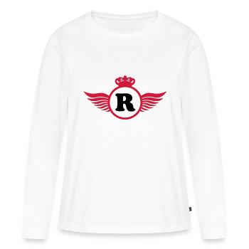 r_logo_f2 - Women's Premium Organic Long Sleeve Shirt - white - Front - Julia (174cm)