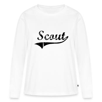 Scout - T-shirt manches longues Premium bio Femme - blanc - Devant - Julia (174cm)