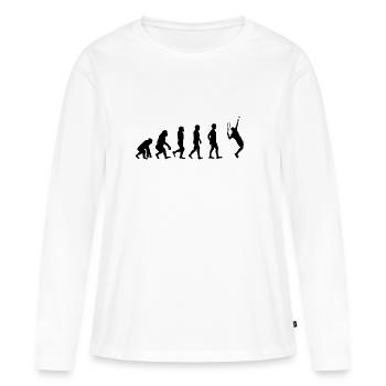 Evolution Tennis - Frauen Premium Bio Langarmshirt - Weiß - Vorne - Julia (174cm)