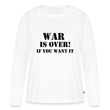 WAR IS OVER! IF YOU WANT IT - Frauen Premium Bio Langarmshirt - Weiß - Vorne - Julia (174cm)