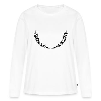 oreilles - T-shirt manches longues Premium bio Femme - blanc - Devant - Julia (174cm)