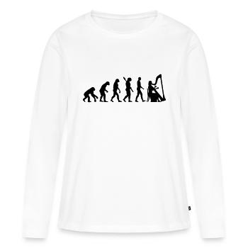 Harfe - Frauen Premium Bio Langarmshirt - Weiß - Vorne - Julia (174cm)