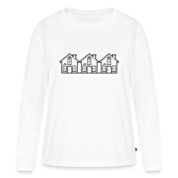 voisins maison jumelée clôture idyllique maison de - T-shirt manches longues Premium bio Femme - blanc - Devant - Julia (174cm)