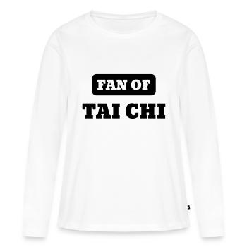 Taijiquan / Tai-Chi Chuan / Tai Chi / Tai-Chi - T-shirt manches longues Premium bio Femme - blanc - Devant - Julia (174cm)