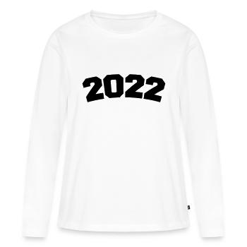 2022 - T-shirt manches longues Premium bio Femme - blanc - Devant - Julia (174cm)