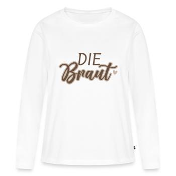 Die Braut - Frauen Premium Bio Langarmshirt - Weiß - Vorne - Julia (174cm)