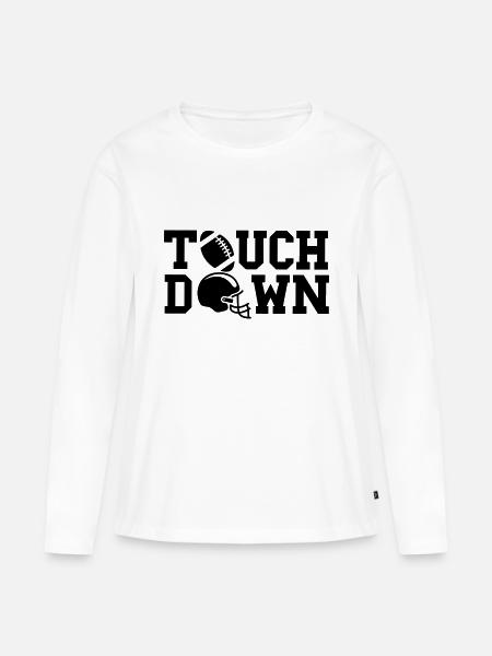 Touchdown - Frauen Premium Bio Langarmshirt - Weiß