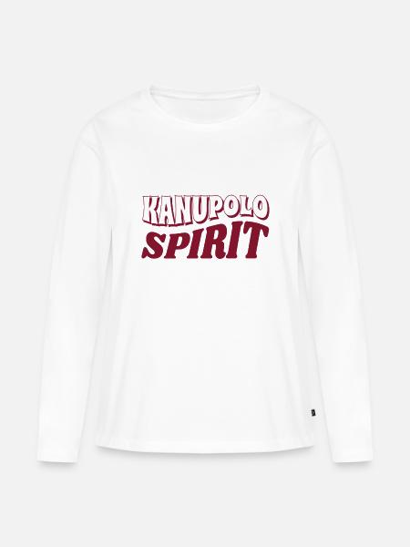 Kanupolo Spirit Slogan - Frauen Premium Bio Langarmshirt - Weiß
