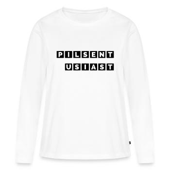 Passionné de Pils - T-shirt manches longues Premium bio Femme - blanc - Devant - Julia (174cm)