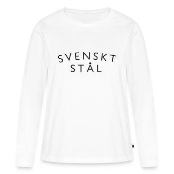 Acier suédois - T-shirt manches longues Premium bio Femme - blanc - Devant - Julia (174cm)