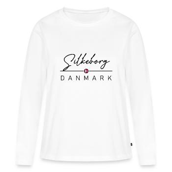 Dänemark - Silkeborg - Danemark - Danemark - T-shirt manches longues Premium bio Femme - blanc - Devant - Julia (174cm)