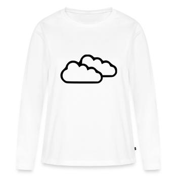 Nuage - T-shirt manches longues Premium bio Femme - blanc - Devant - Julia (174cm)